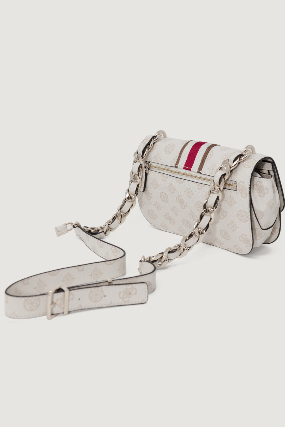 Borsa Guess nelka crossbody flap Panna - Foto 3