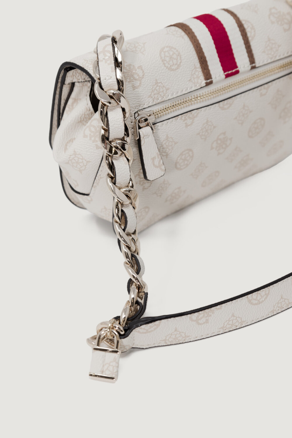 Borsa Guess nelka crossbody flap Panna - Foto 5