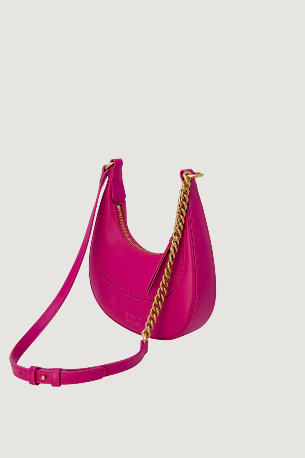 Borsa Pinko brioche hobo mini vitello morb Rosa - Foto 4