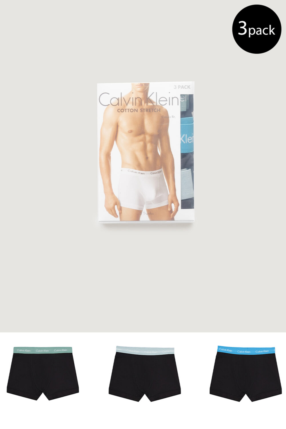 Boxer Calvin Klein Underwear trunk 3 pk Tiffany - Foto 1