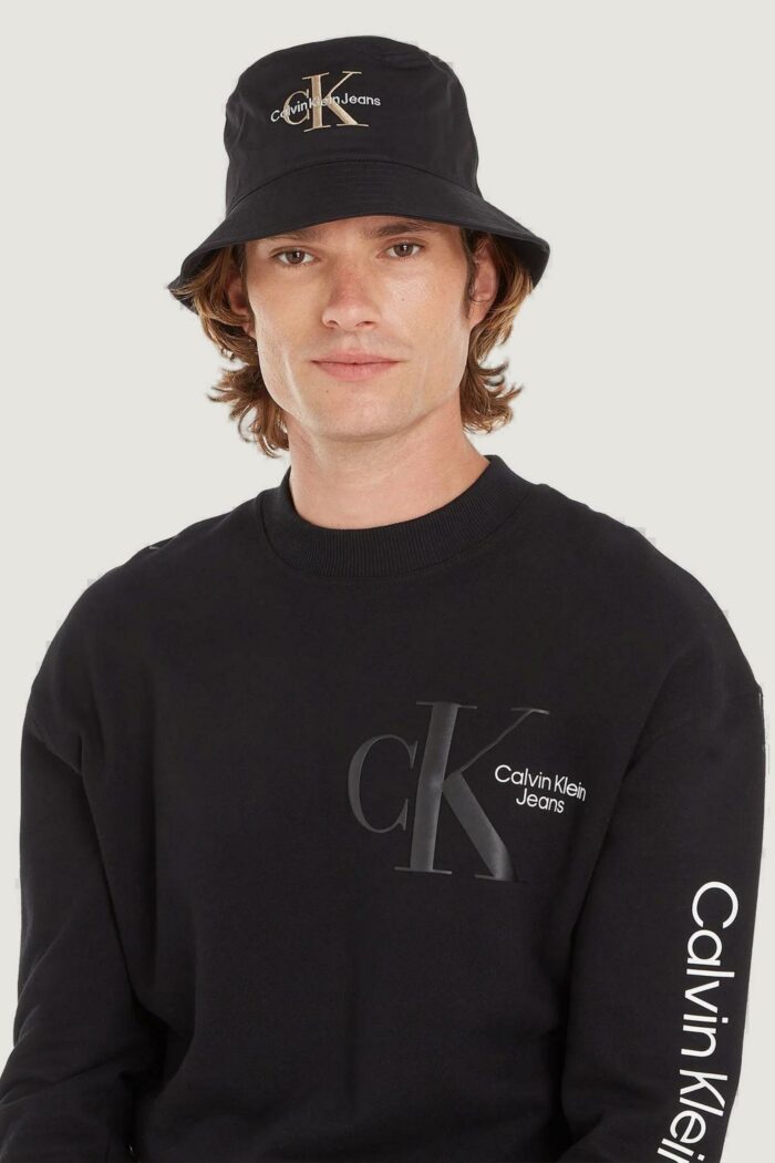 Cappello alla pescatora Calvin Klein monogram Nero