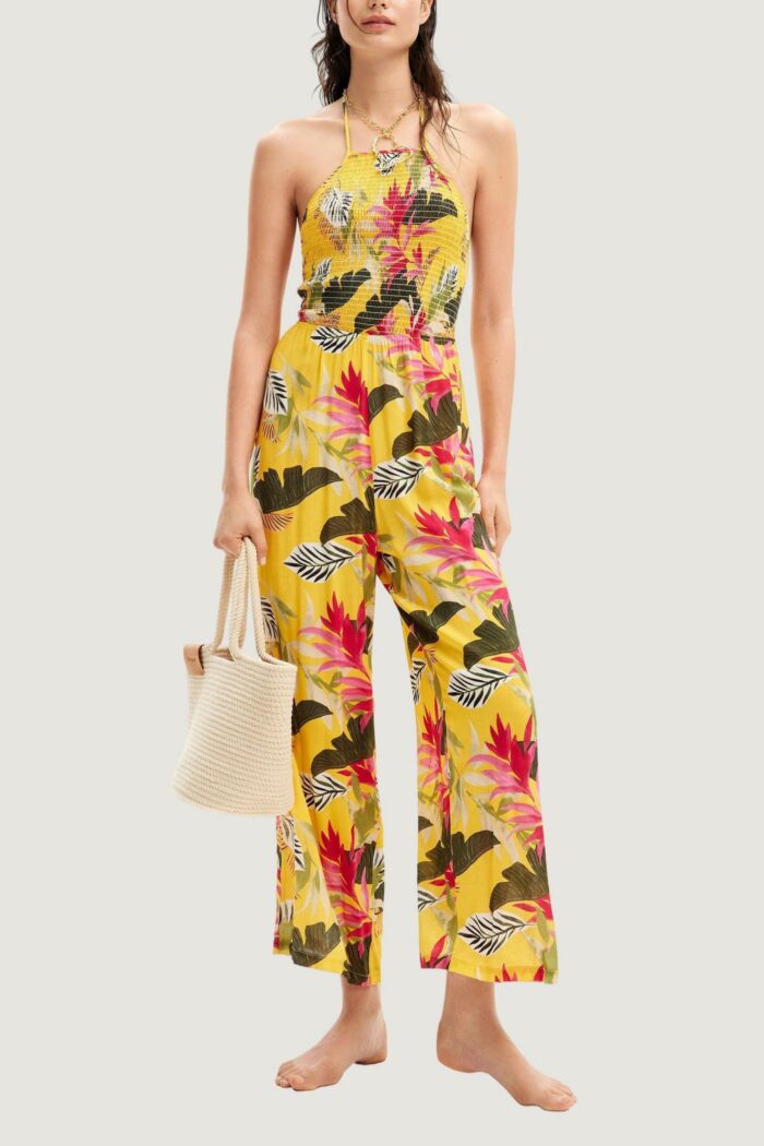 Caftano Desigual jumpsuit tropical Giallo