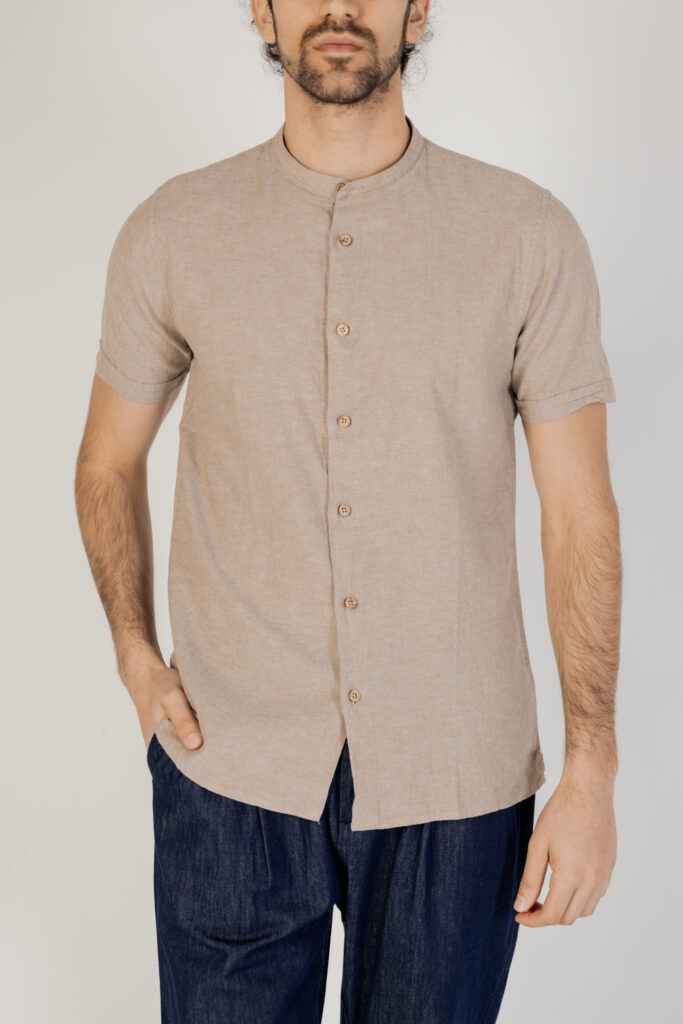 Camicia manica corta HAMAKI-HO  Beige scuro