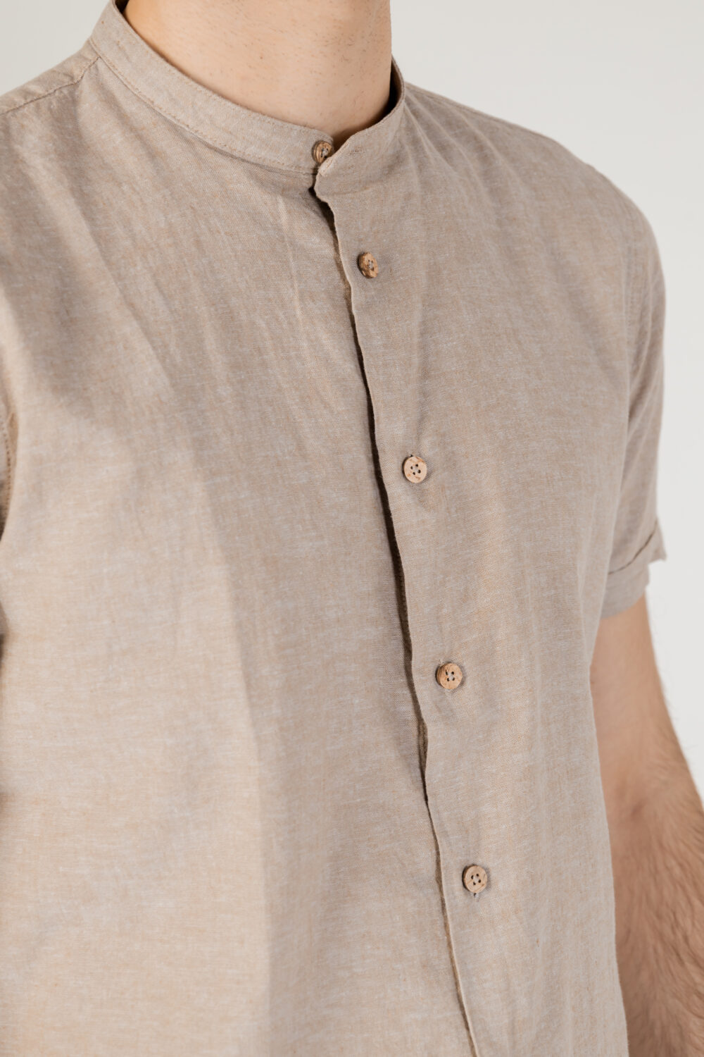 Camicia manica corta HAMAKI-HO Beige scuro - Foto 2