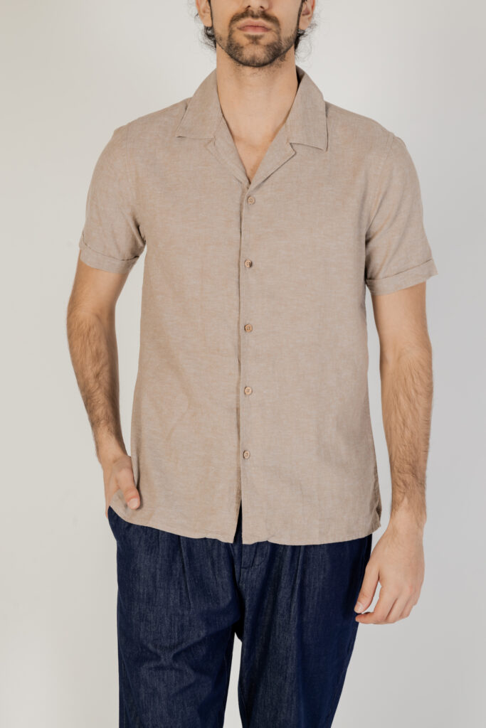 Camicia manica corta HAMAKI-HO  Beige scuro