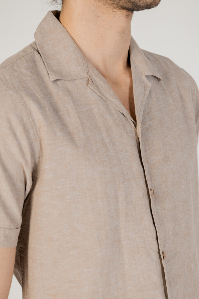 Camicia manica corta HAMAKI-HO  Beige scuro