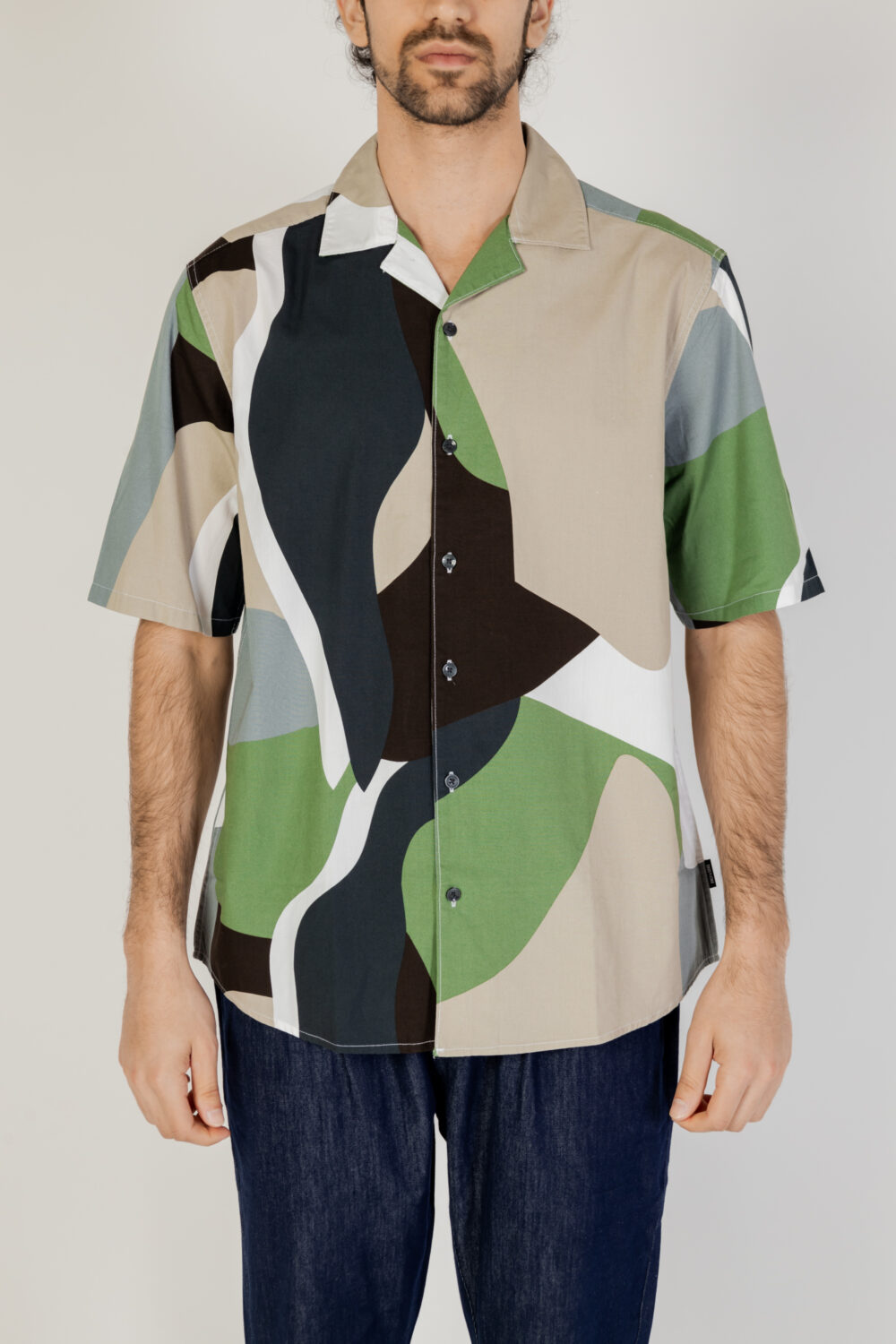 Camicia manica corta Only & Sons onstie rlx ss aop resort Verde - Foto 6