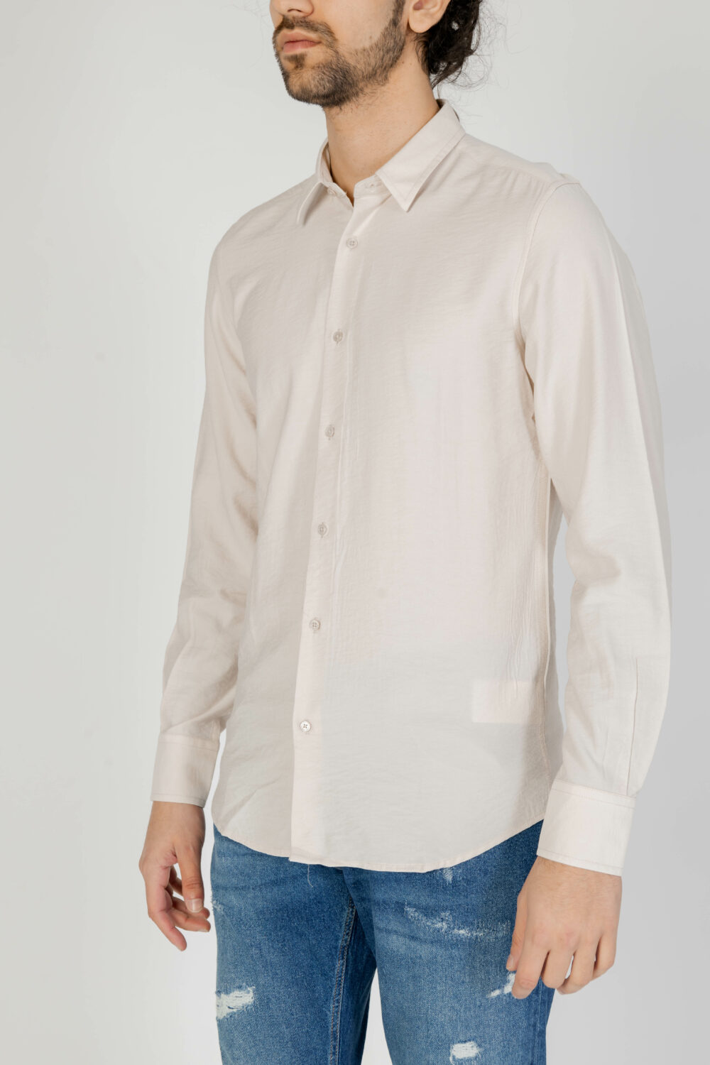 Camicia manica lunga Antony Morato napoli Beige chiaro - Foto 1