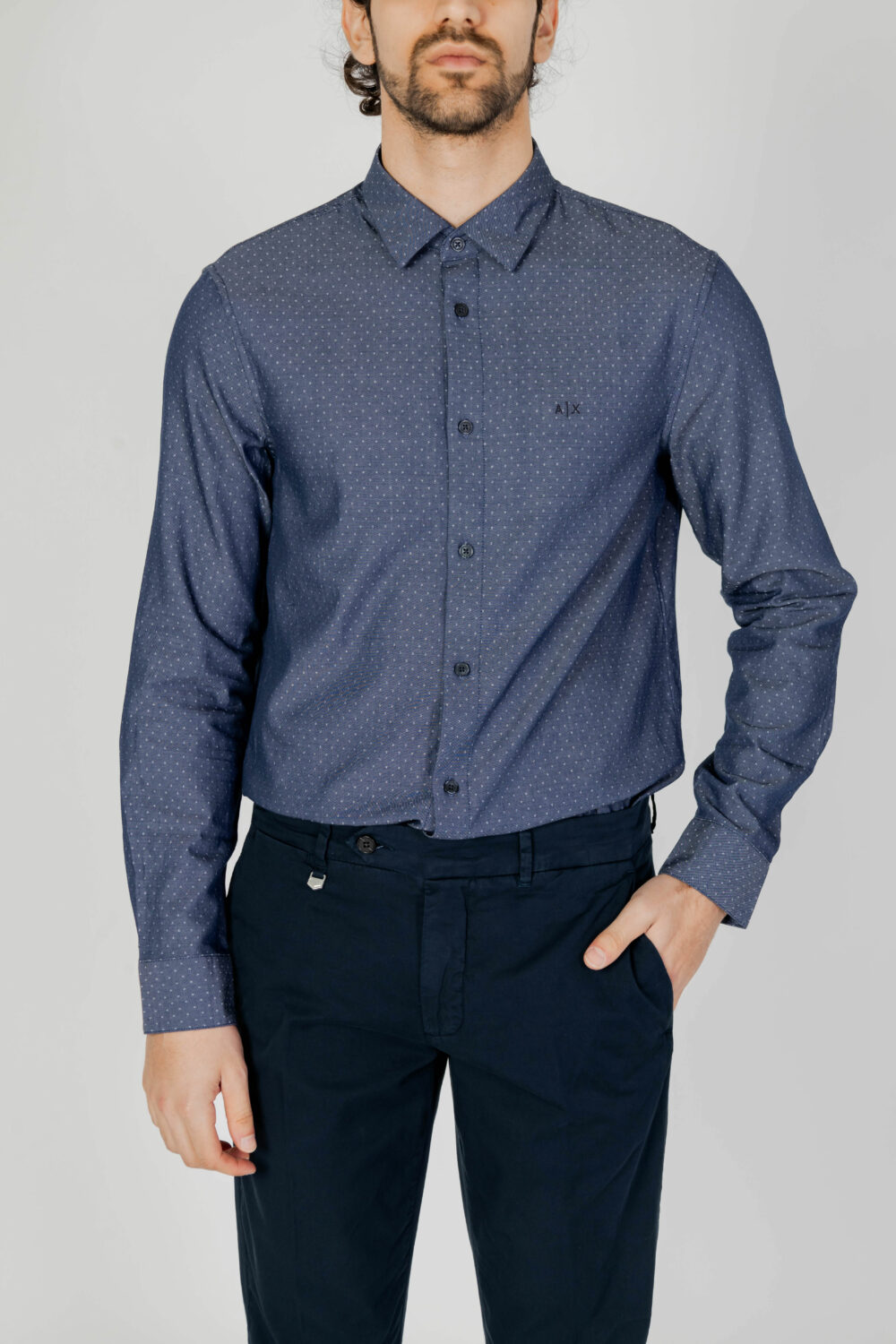 Camicia manica lunga Armani Exchange Blu - Foto 5