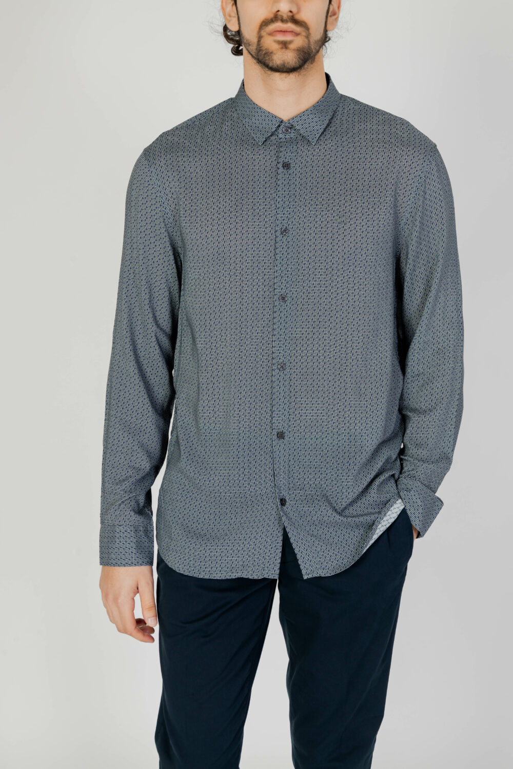 Camicia manica lunga Armani Exchange Grigio - Foto 1