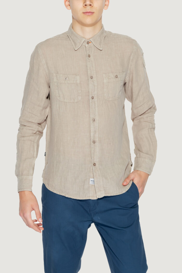 Camicia manica lunga Blauer.  Beige