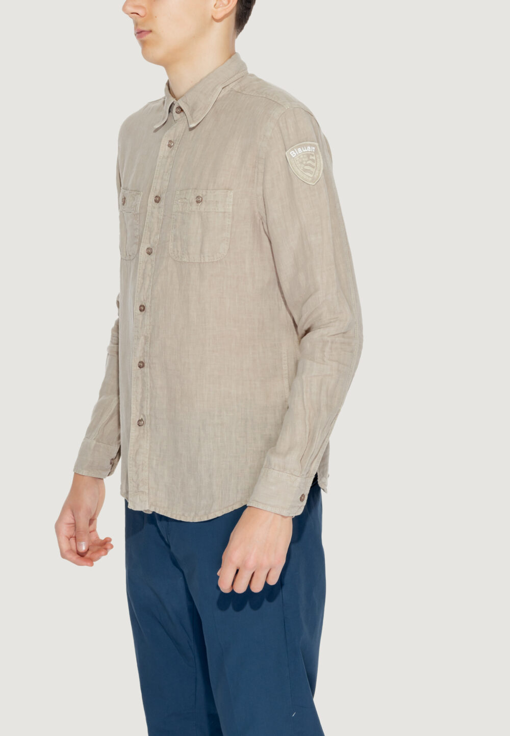 Camicia manica lunga Blauer. Beige - Foto 3