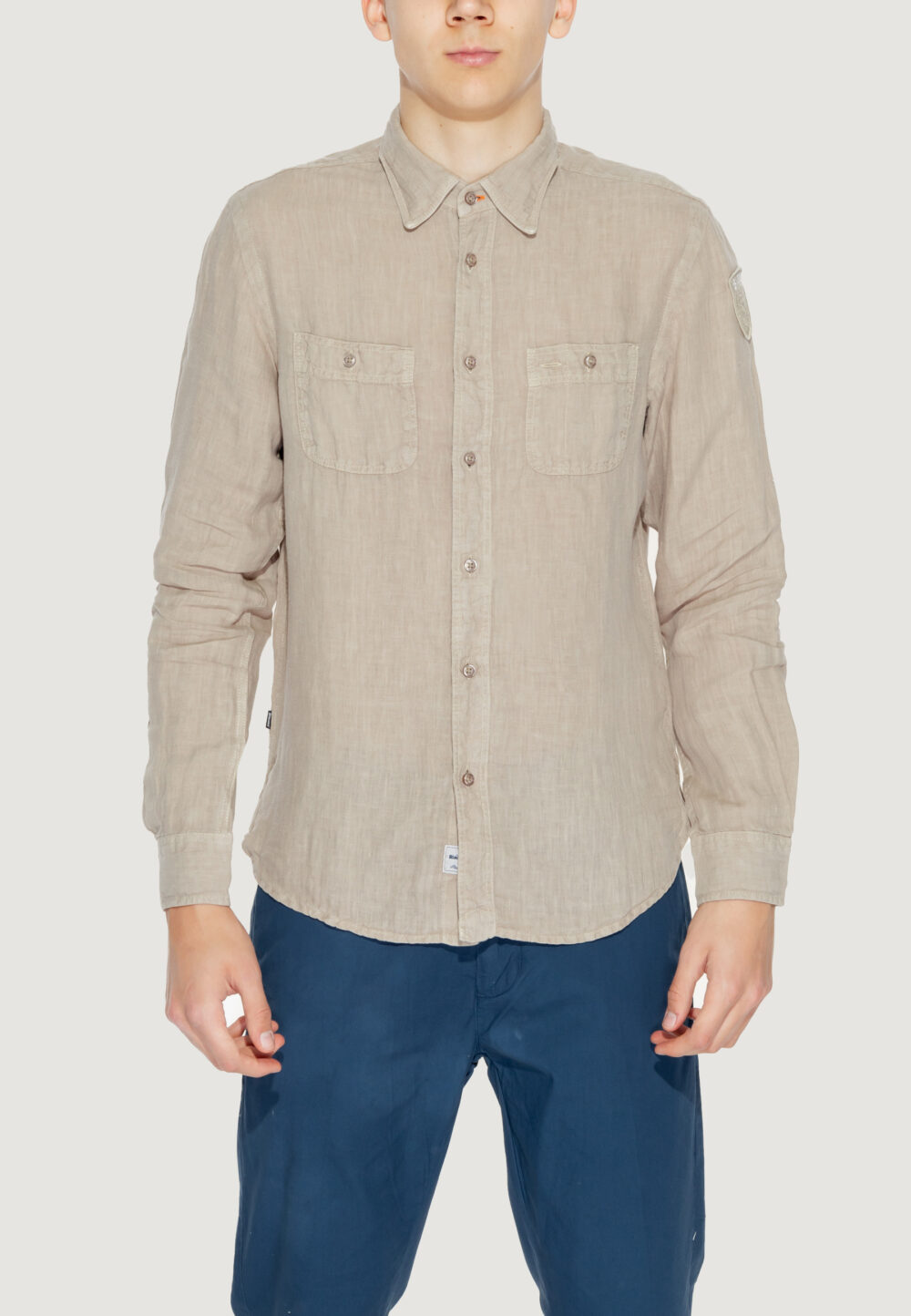 Camicia manica lunga Blauer. Beige - Foto 5