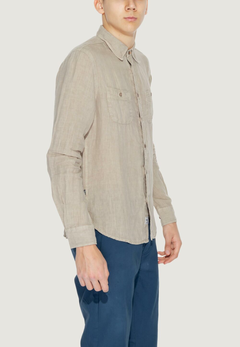 Camicia manica lunga Blauer. Beige - Foto 4