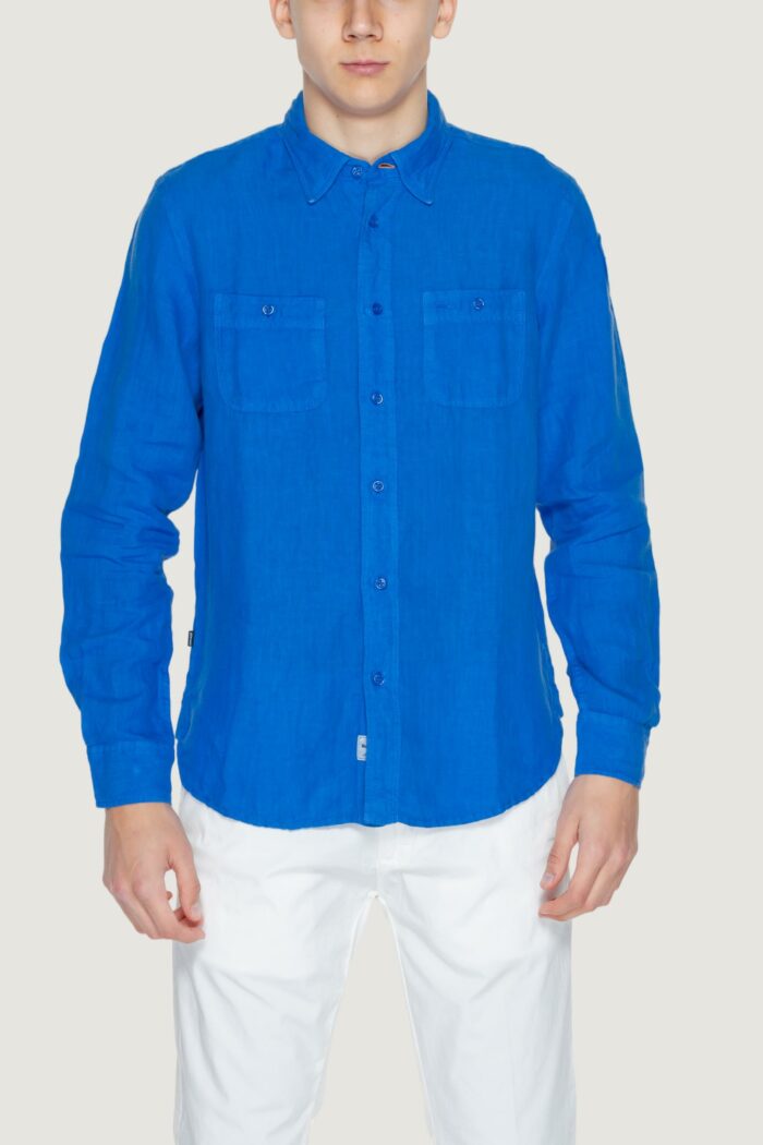 Camicia manica lunga Blauer.  Blu