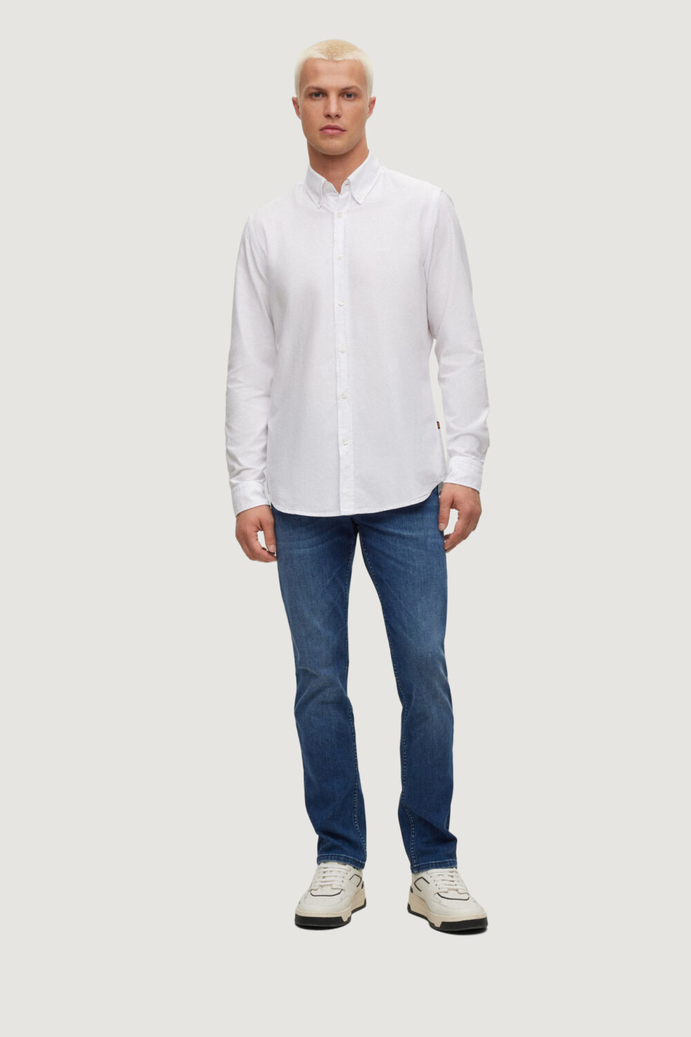 Camicia manica lunga Boss rickert 10247370 01 Bianco - Foto 5