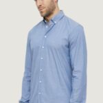 Camicia manica lunga Calvin Klein chambray micro dobby Blu Chiaro - Foto 1