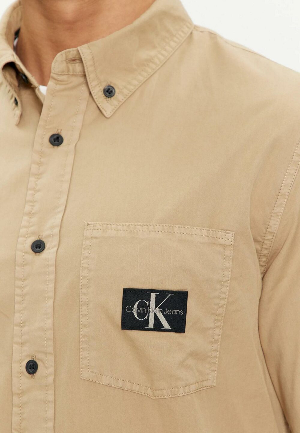 Camicia manica lunga Calvin Klein Jeans Beige scuro - Foto 4