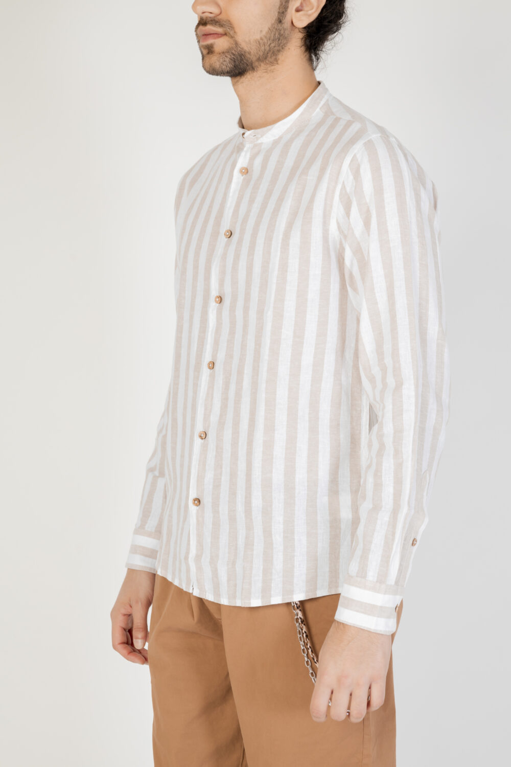 Camicia manica lunga HAMAKI-HO Beige - Foto 4