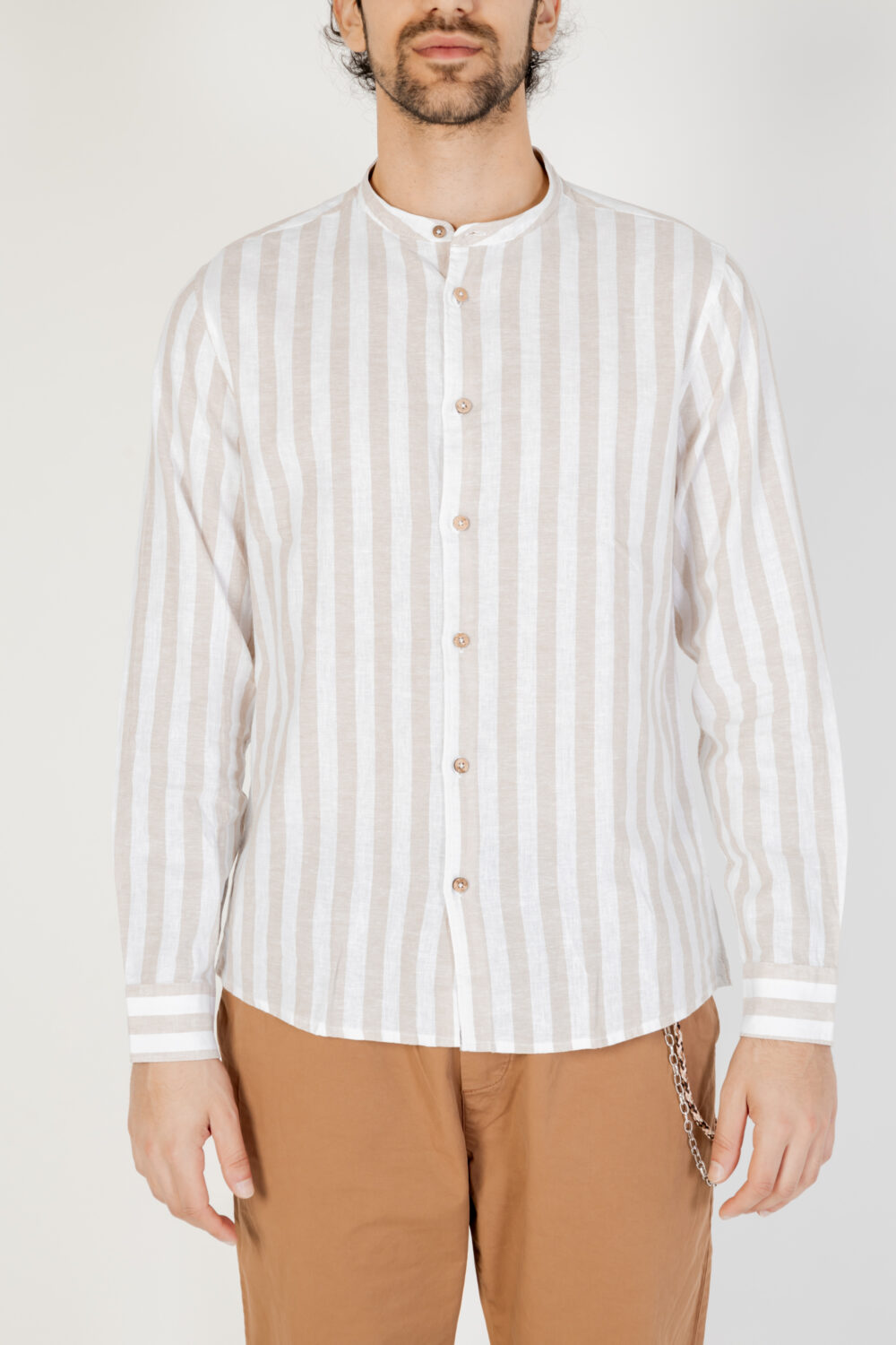 Camicia manica lunga HAMAKI-HO Beige - Foto 6