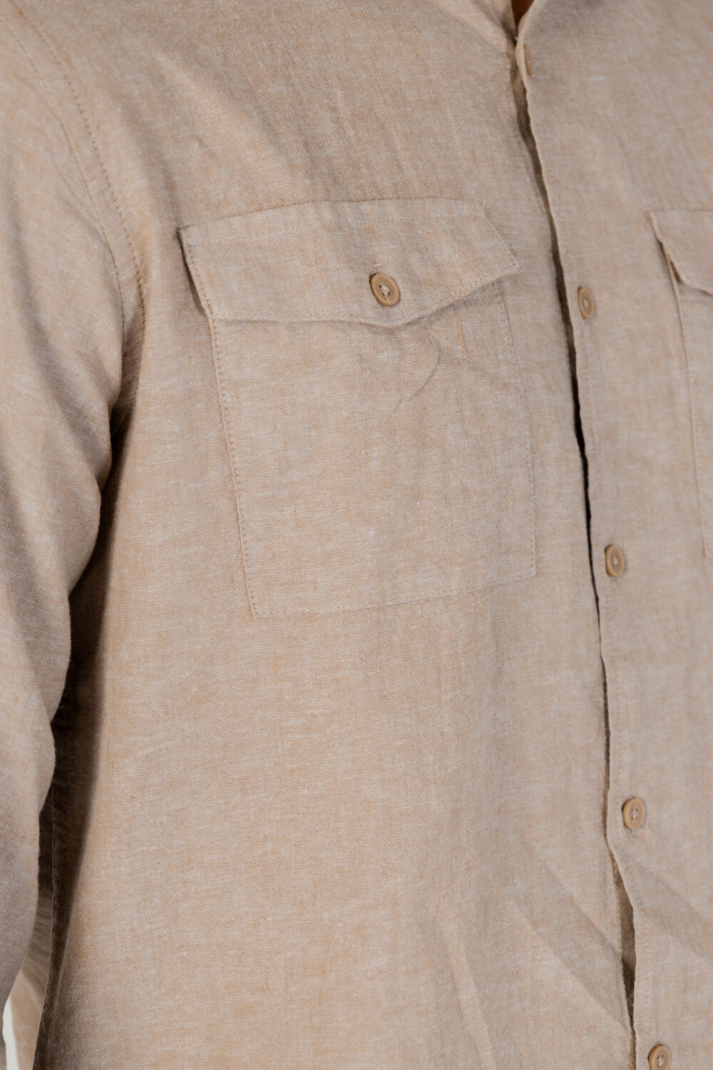 Camicia manica lunga HAMAKI-HO Beige scuro - Foto 2