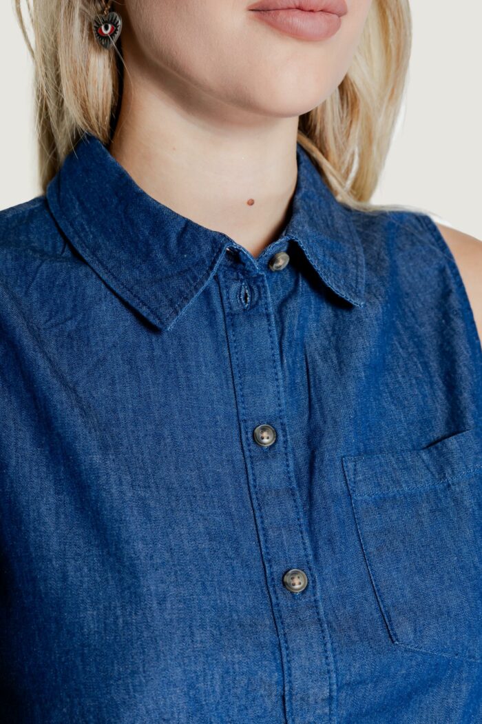 Camicia manica corta Jacqueline de Yong jdykai s/l wvn Dark Blue Denim