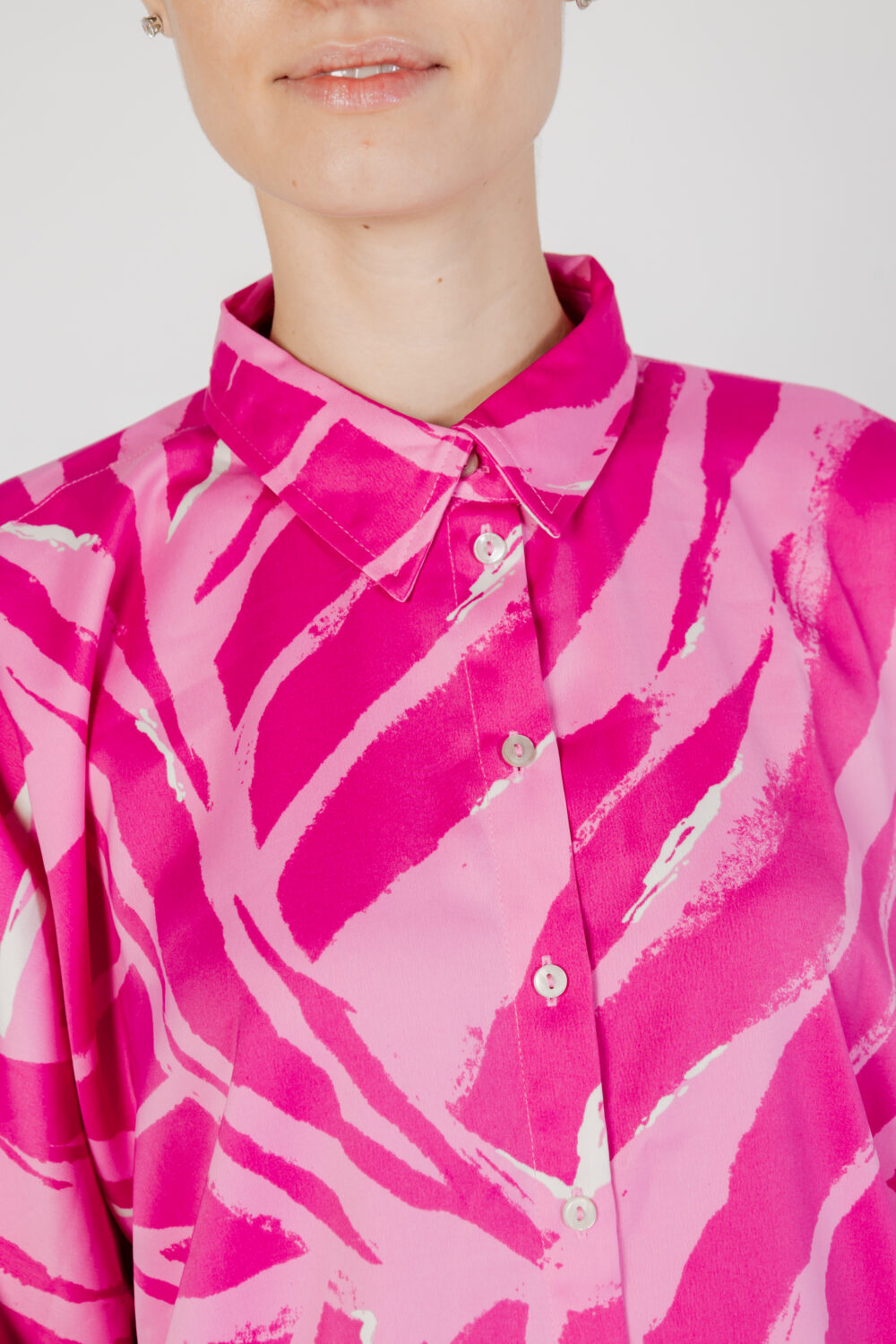 Camicia manica lunga Only onlserina l/s loose ptm Fuxia - Foto 2