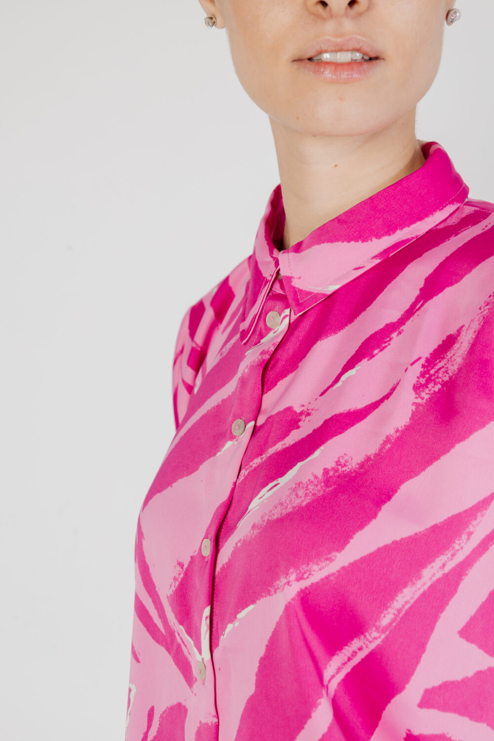 Camicia manica lunga Only onlserina l/s loose ptm Fuxia - Foto 4