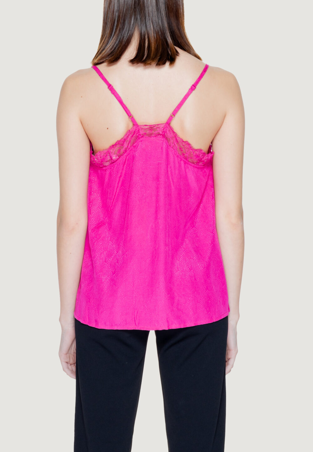 Canotta Vila Clothes vimirina jacquard singlet/dc/ls Fuxia - Foto 2