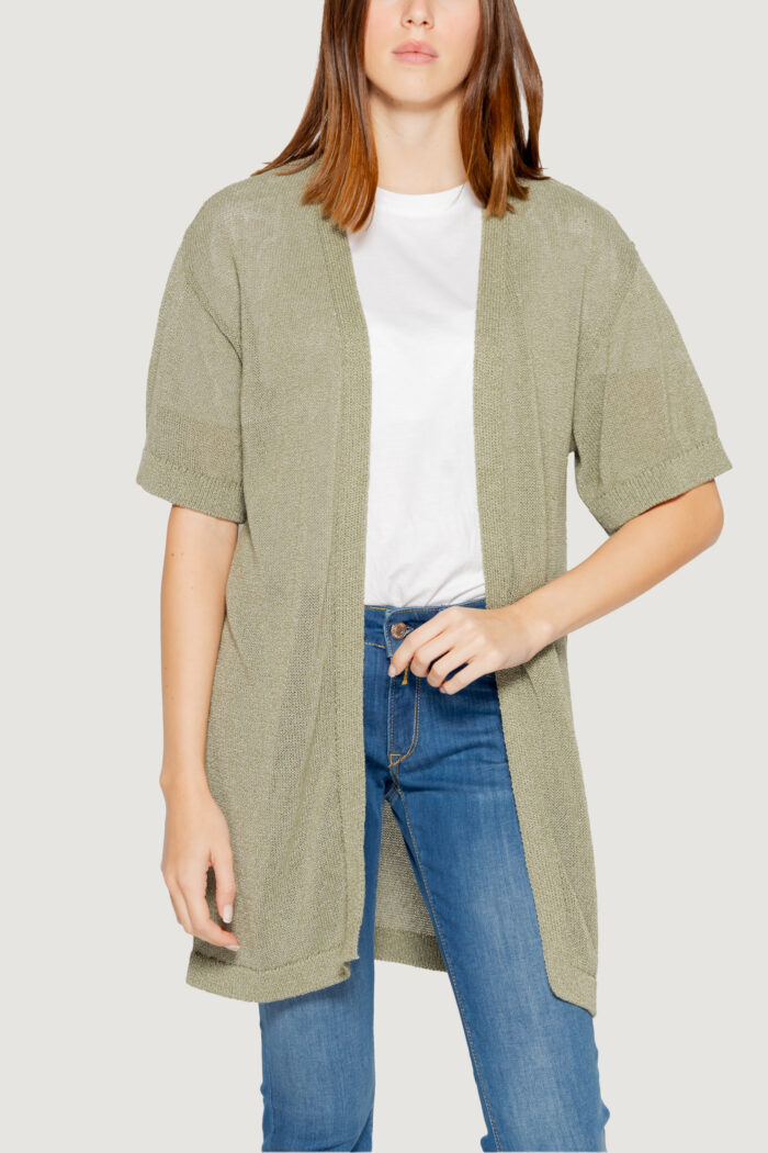 Cardigan Jacqueline de Yong jdyshine life l/s open kimono knt Verde Scuro