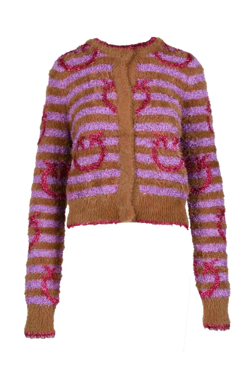 Cardigan Pinko Marrone - Viola - Foto 1