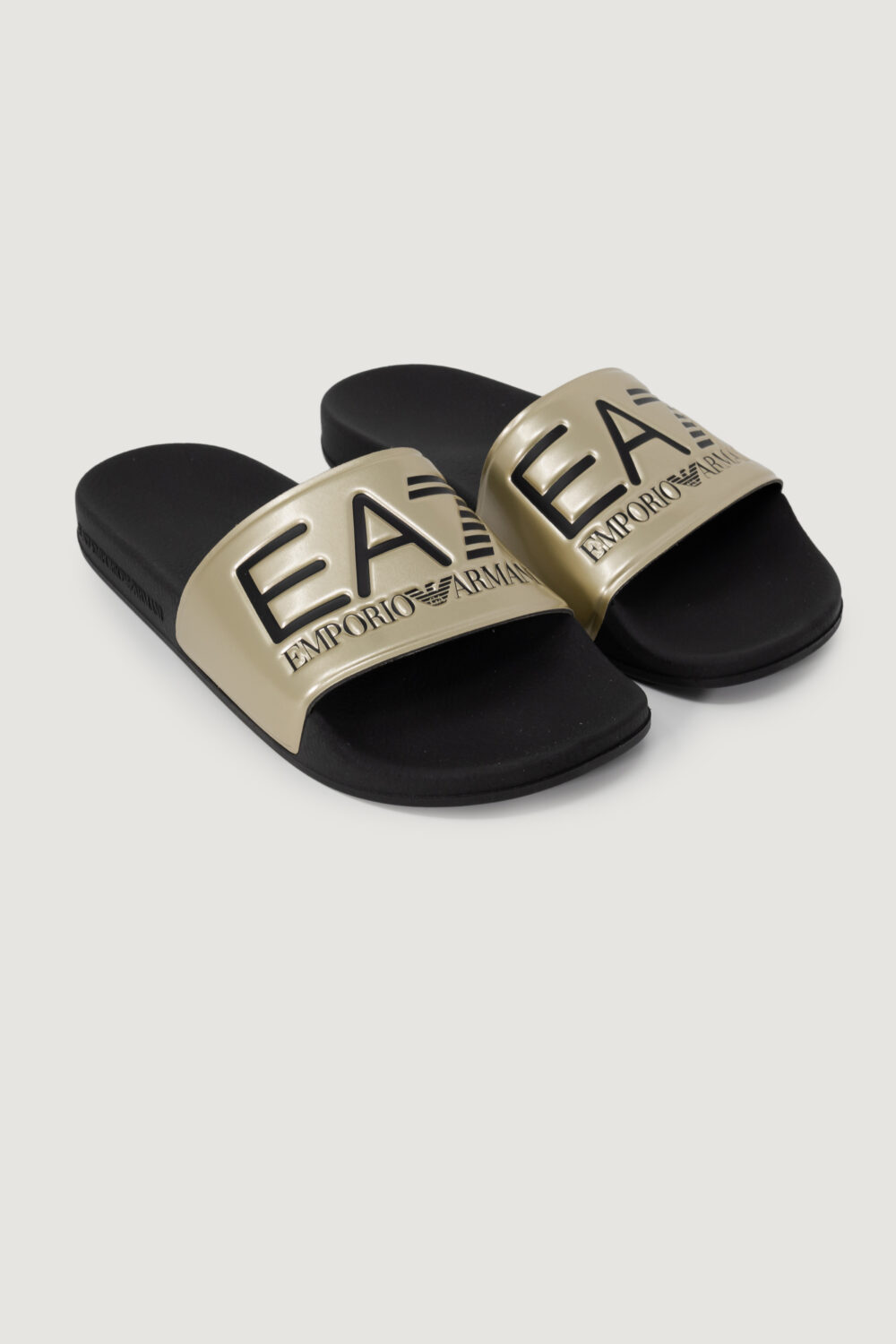 Ciabatte con fascia EA7 unisex Black gold - Foto 2