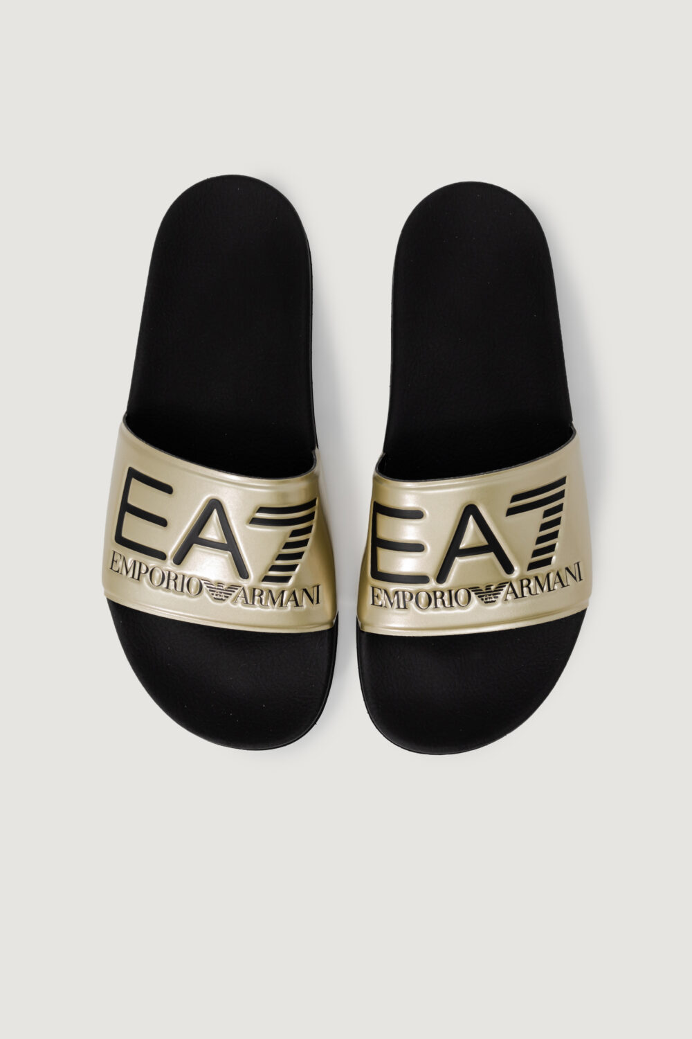 Ciabatte con fascia EA7 unisex Black gold - Foto 4