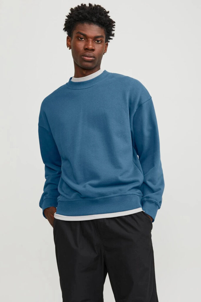 Felpa senza cappuccio Jack Jones jcocollective sweat crew neck sn Blu marine