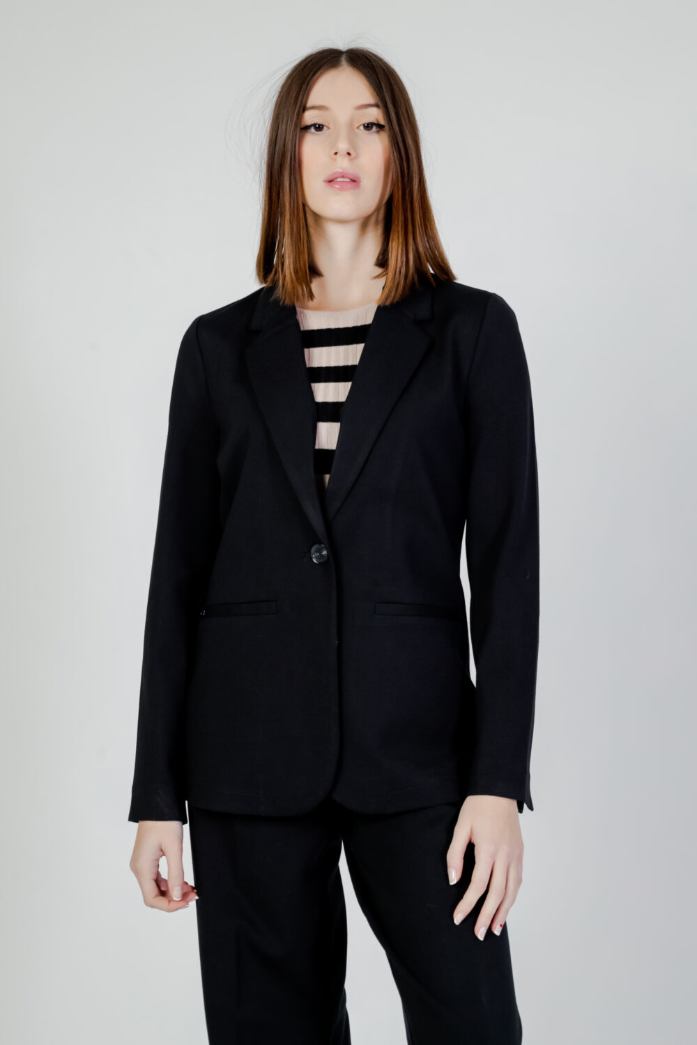 Giacca Street One long blazer heavy punto_set Nero - Foto 1