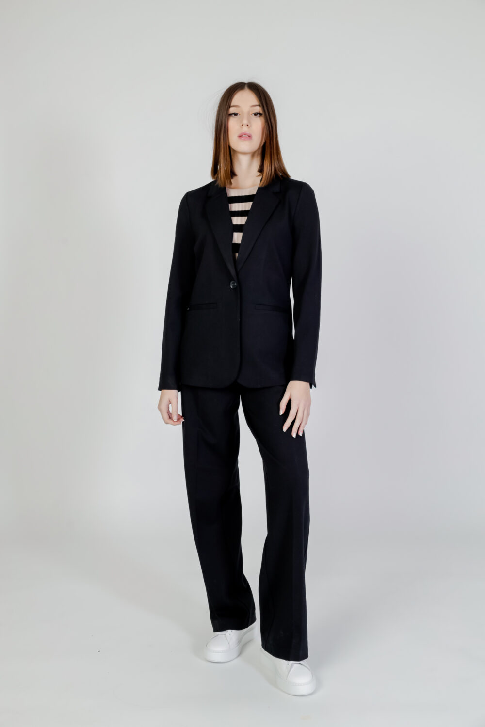 Giacca Street One long blazer heavy punto_set Nero - Foto 6