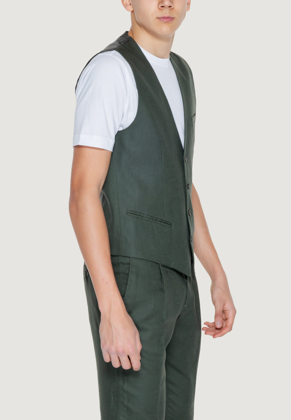 Gilet da completo Antony Morato Verde Oliva - Foto 4