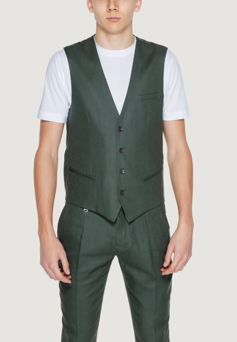 Gilet da completo Antony Morato Verde Oliva - Foto 5