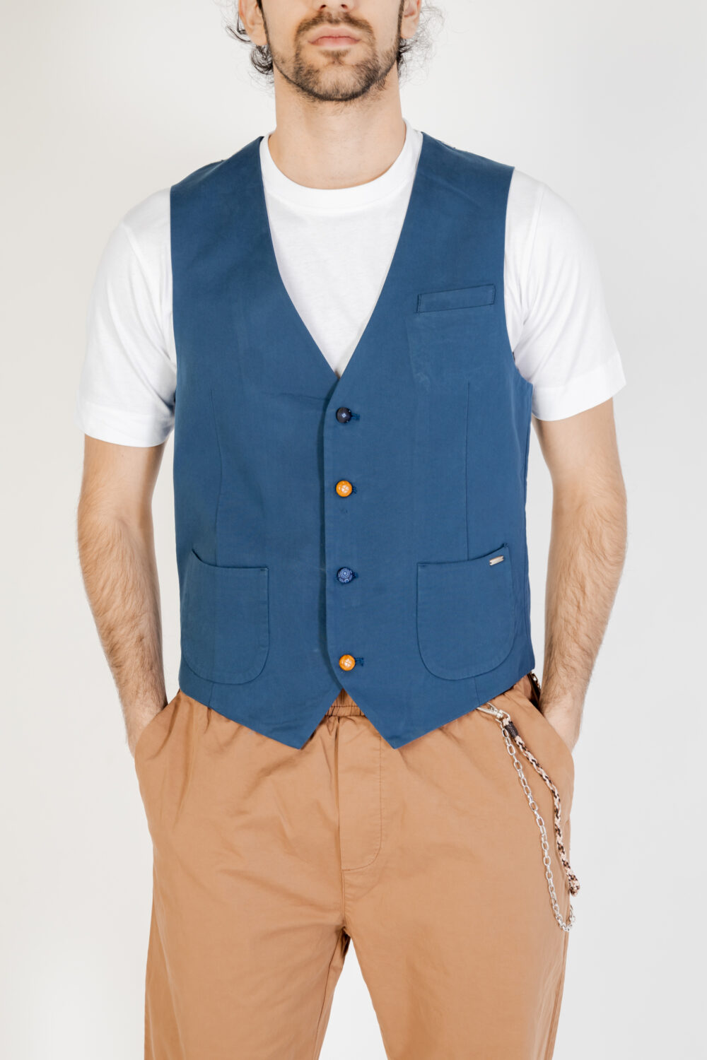 Gilet Casual Gianni Lupo Blu - Foto 1