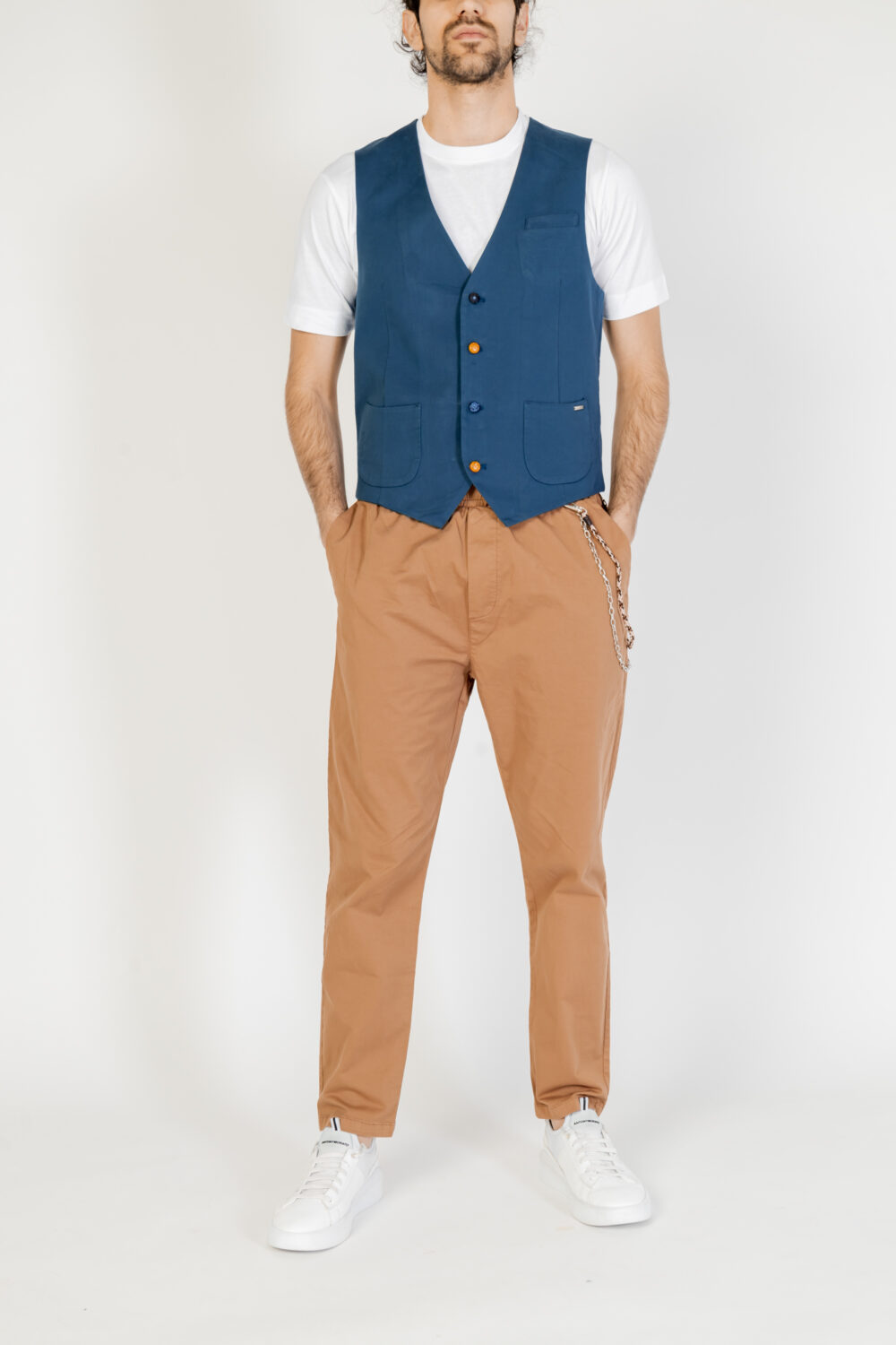 Gilet Casual Gianni Lupo Blu - Foto 5