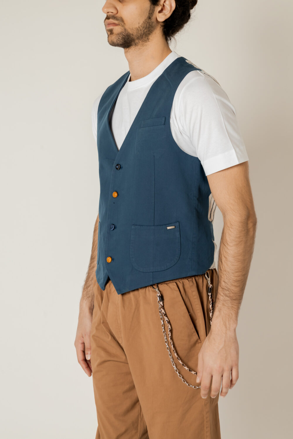 Gilet Casual Gianni Lupo Blu - Foto 6