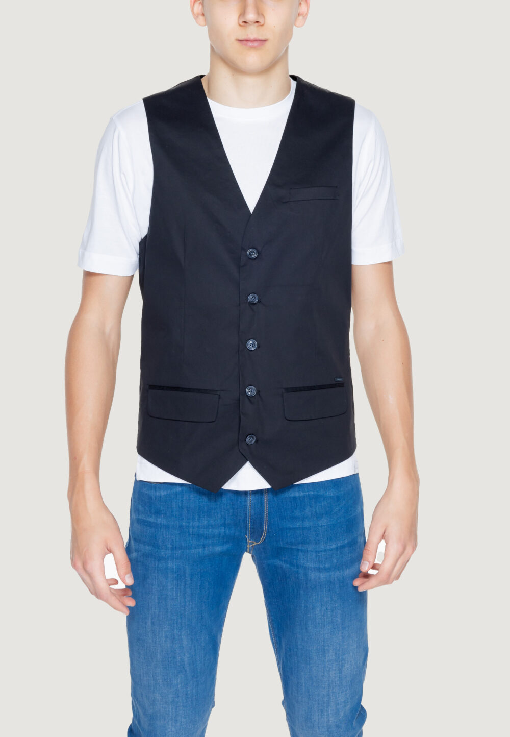 Gilet Casual Gianni Lupo Nero - Foto 1