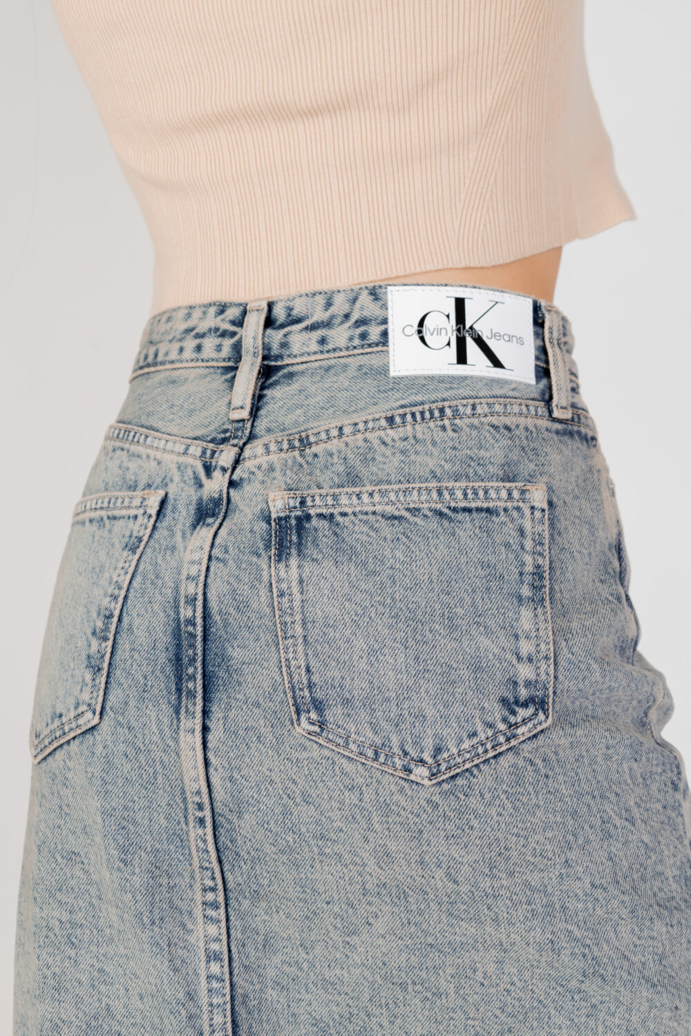 Gonna lunga Calvin Klein Jeans front split maxi Denim - Foto 5