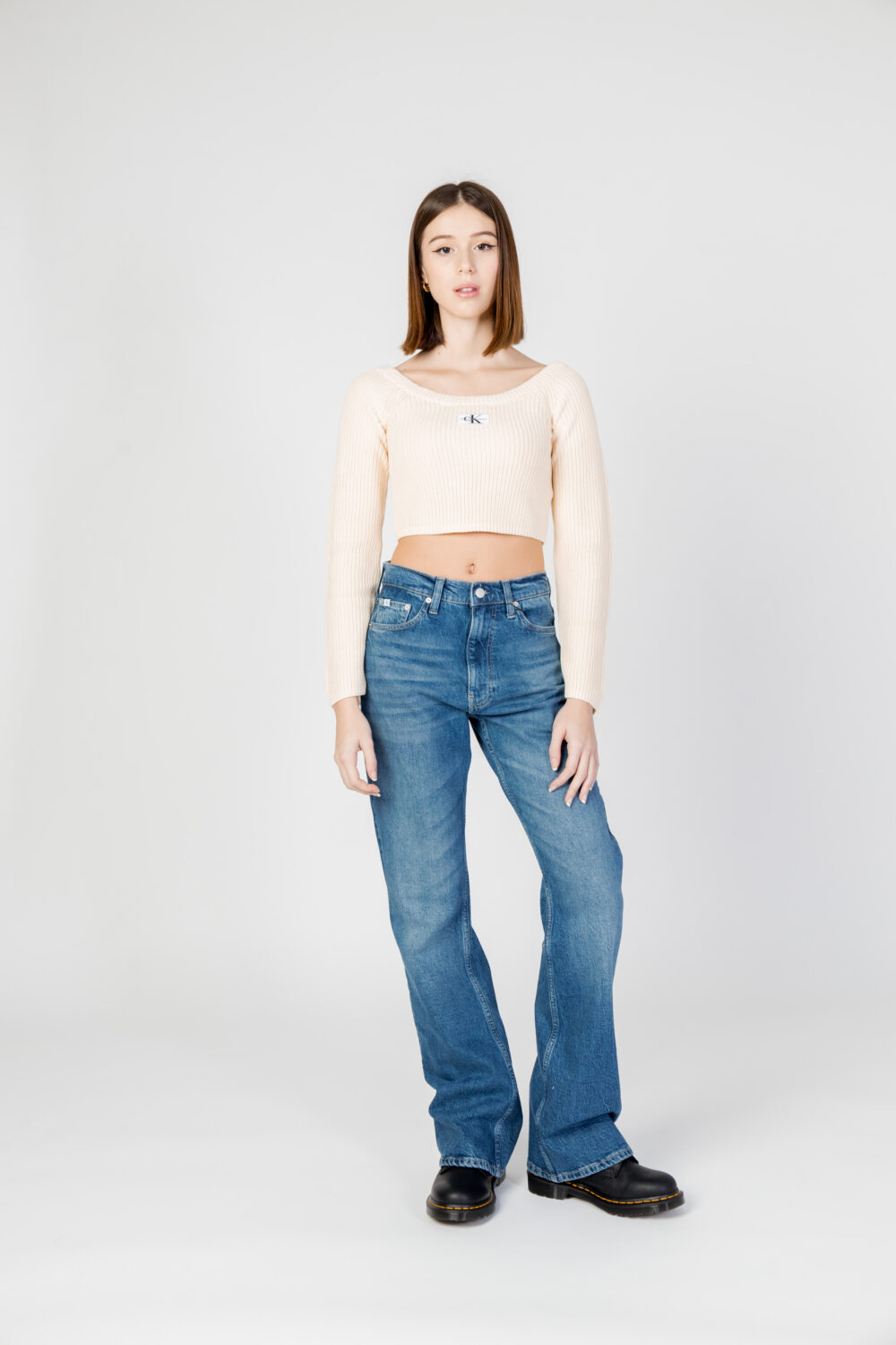 Jeans mom Calvin Klein Jeans authentic bootcut Denim - Foto 5