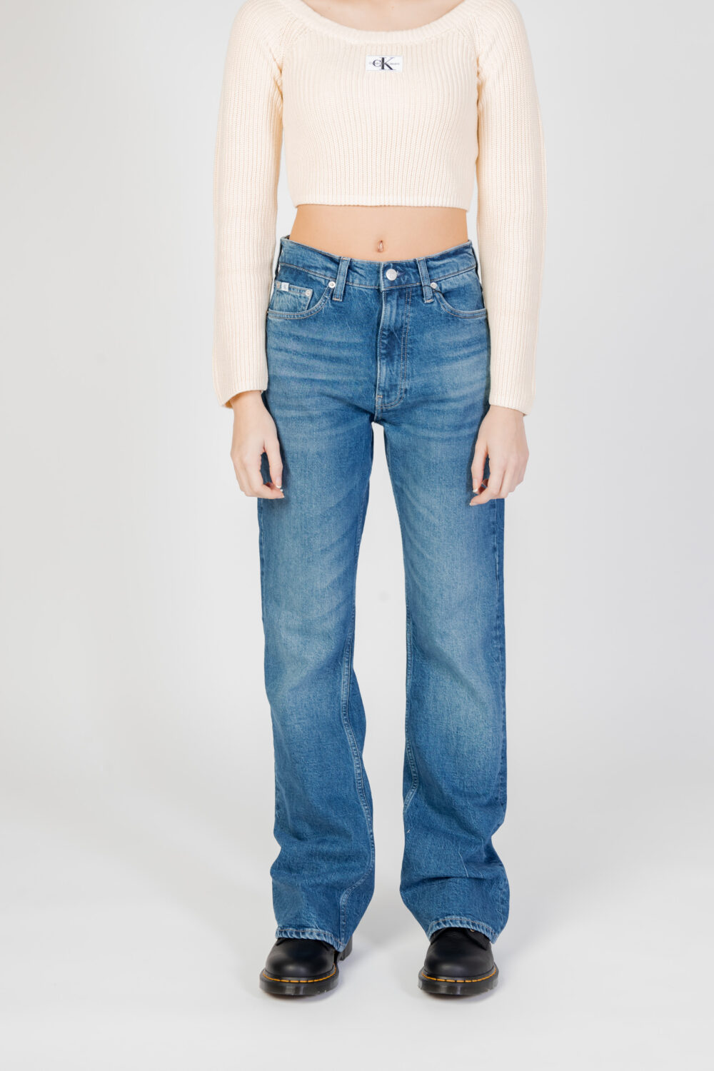 Jeans mom Calvin Klein Jeans authentic bootcut Denim - Foto 6