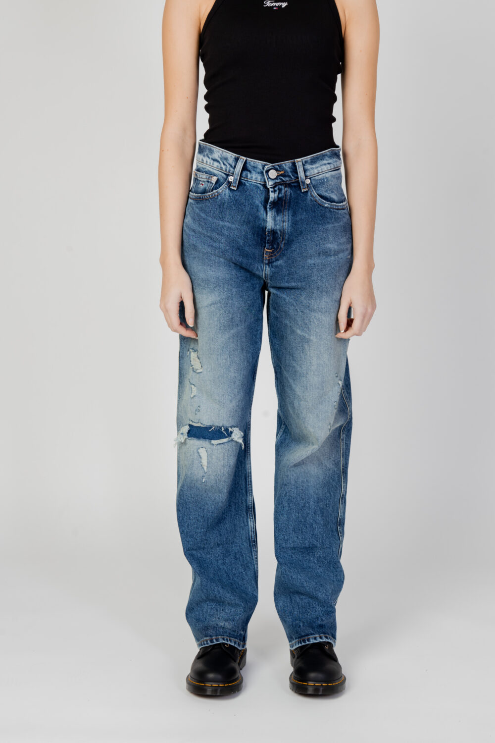 Jeans mom Tommy Hilfiger Jeans betsy md ls ah7130 Denim - Foto 9