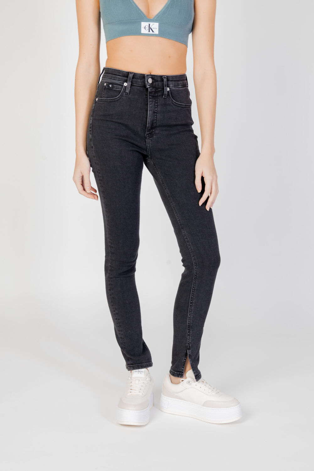 Jeans skinny Calvin Klein Jeans high rise Black Jeans - Foto 1