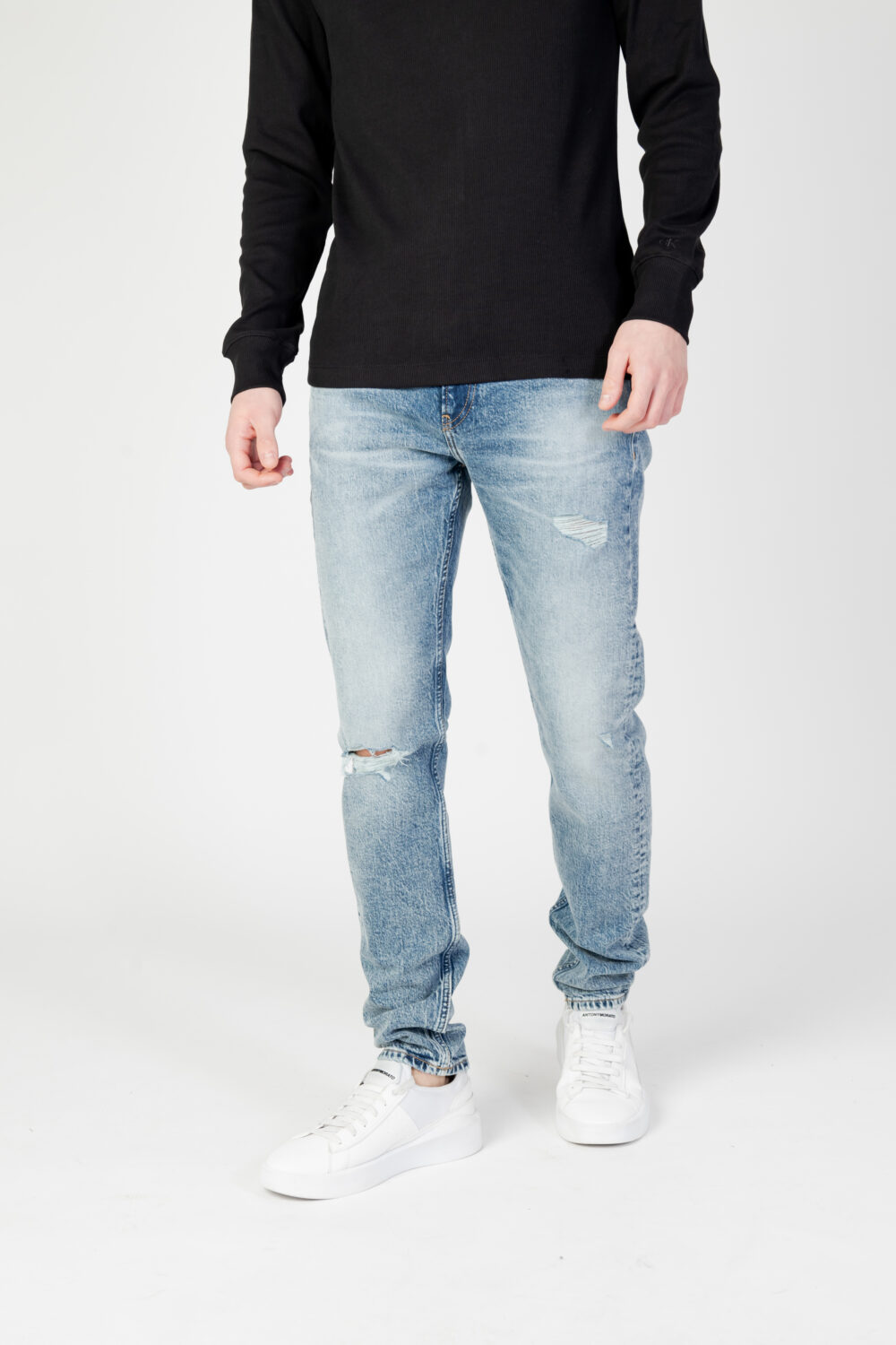 Jeans Tapered Calvin Klein Jeans slim Denim chiaro - Foto 1