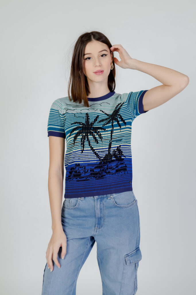 Maglia in filo manica corta Desigual dubai Blu