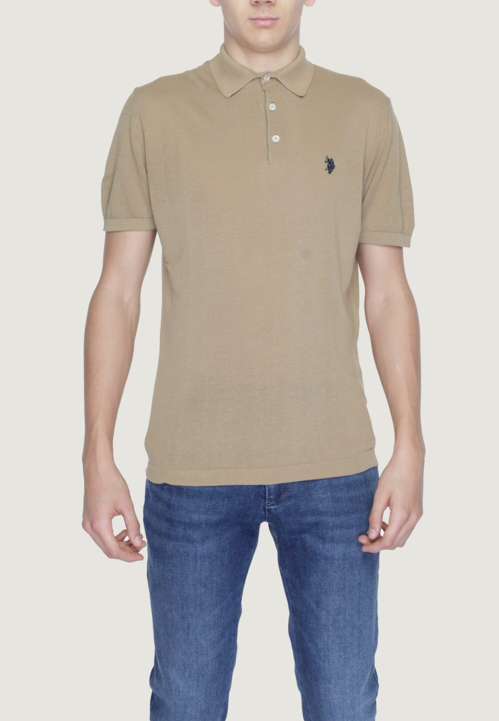 Maglia in filo manica corta U.S. Polo Assn. wail Beige scuro - Foto 1